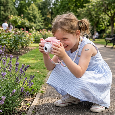 Appareil photo enfant préférée des filles, développe l'intérêt artistique et créatreur