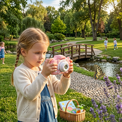 Appareil photo enfant cadeau pour fille de 4ans et plus carte mémoire applications de jeux