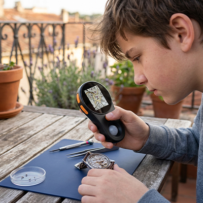 développer sa concentration avec un Microscope portable enfant qui occupera ses temps libre de manière éducative